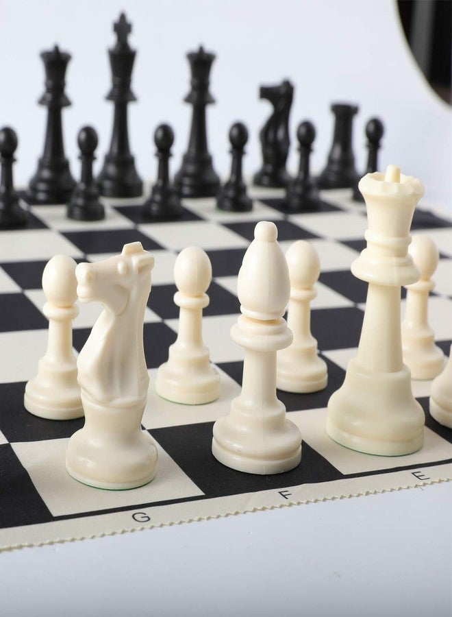 HOLYKING 19" Tournament Cloth Chess Board Set - Portable Travel Pocket Chess Game Set Roll Up Combination- Beginner Chess Set for Kids and Adults - Image 4